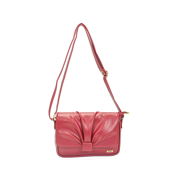 Chic Pink Pleated Sling Bag for Women